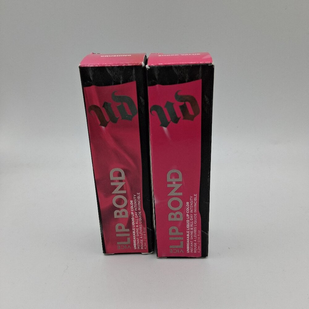 Lot-2 URBAN DECAY Vice Lip Bond CRUSHING & SHOCK VALUE NIB